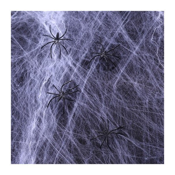Riesenspinnweben mit 12 Spinnen, weiß